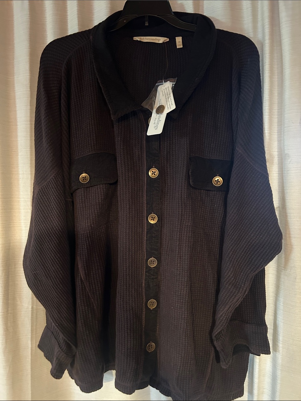 Soft surroundings waffle tunic NWT